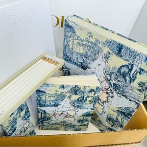 Dior notebook, Pencil set in world travel box, and in white Dior box